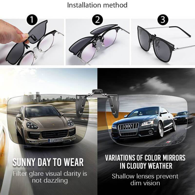 New Polarized Clip-on Flip up Sunglasses for Men and Women