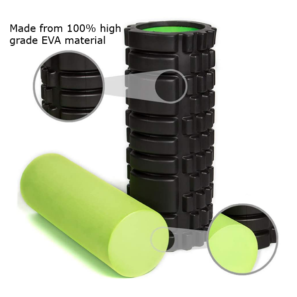 2-in-1 Foam Roller for Deep Tissue Massage with Carrying Bag
